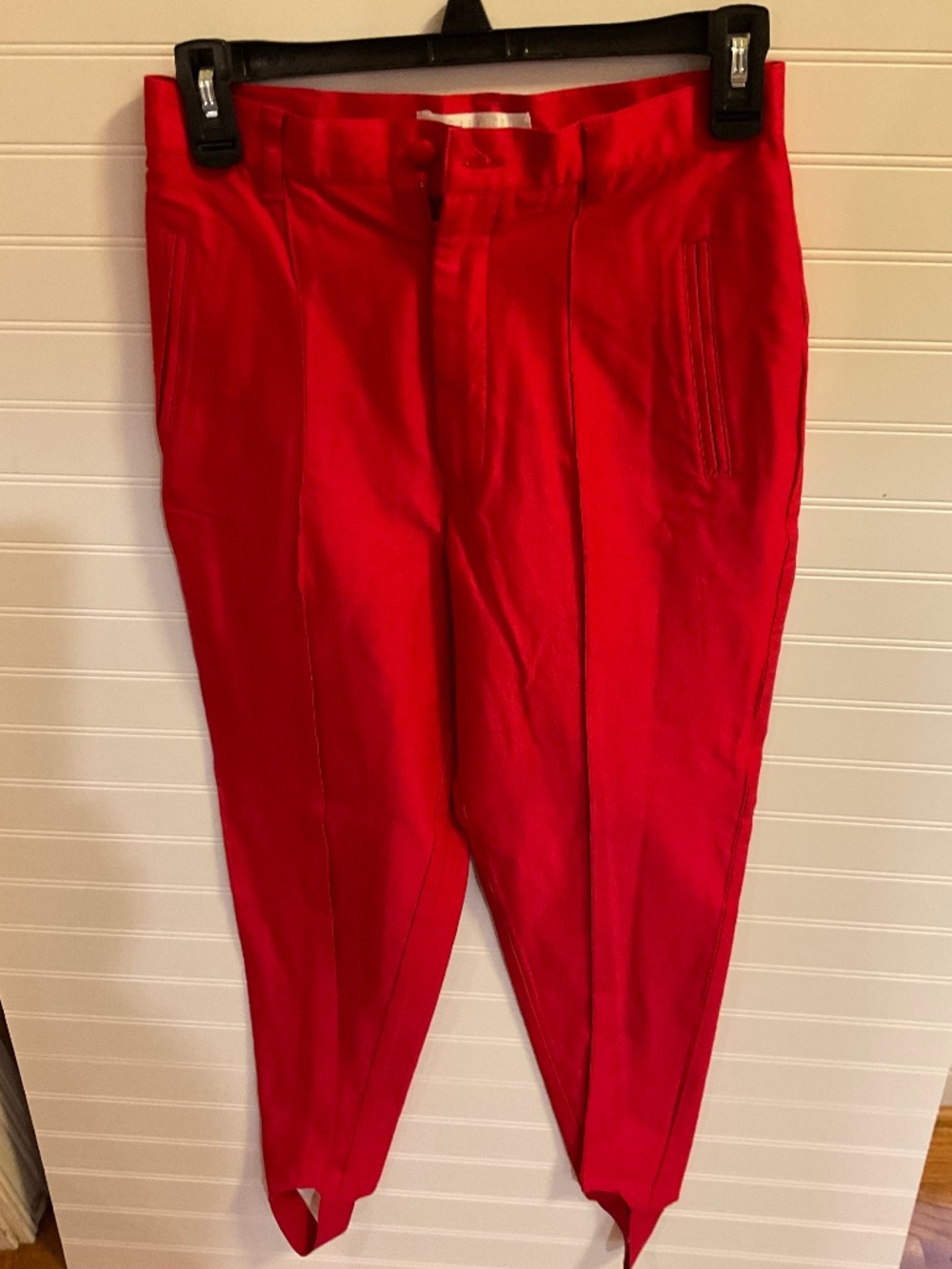 Vintage The Limited Red Stirrup Pants Pull-On Stretch Trousers Size: 8 Pre Owned